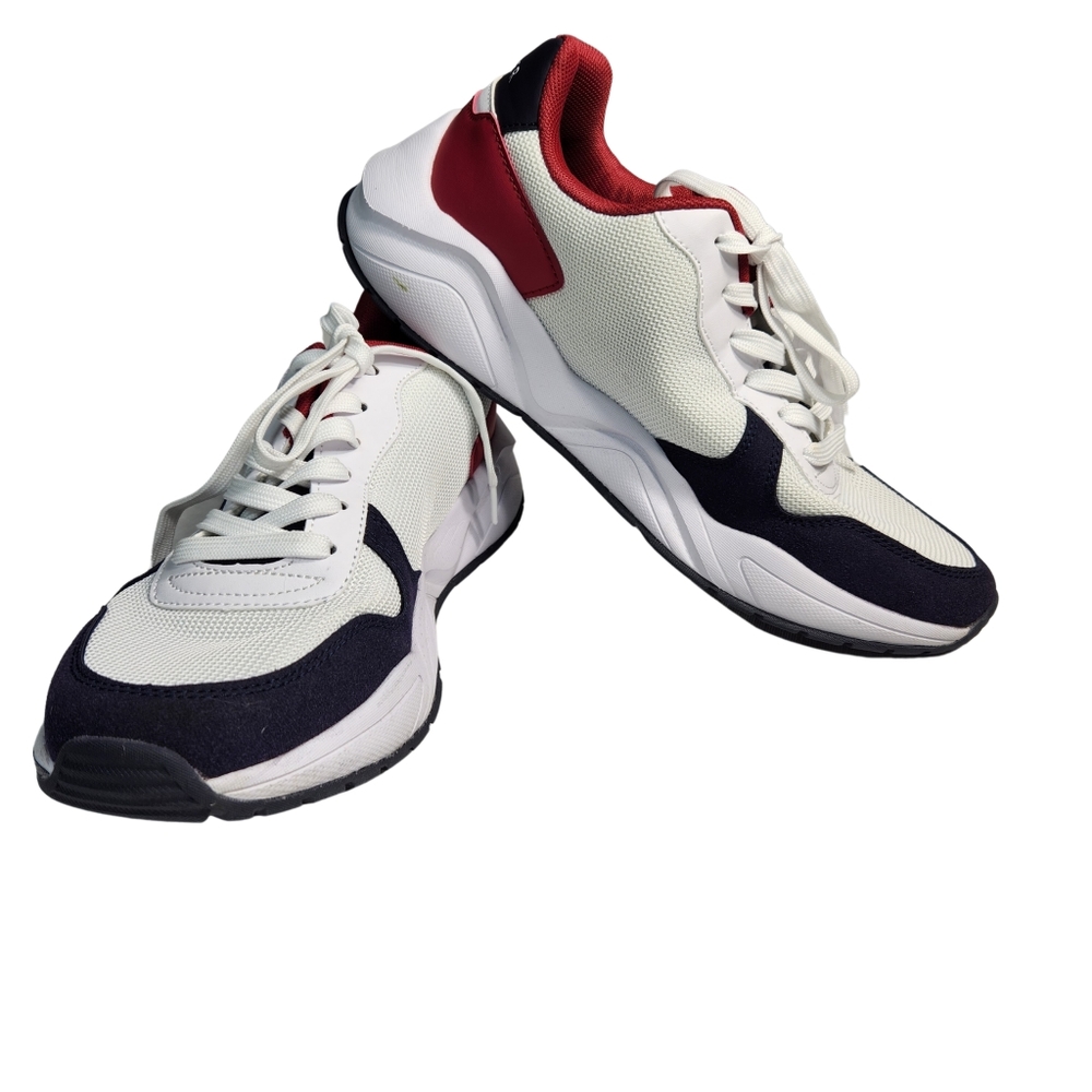 Stylish White and Red Men's Sneakers